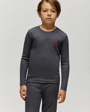 KIDS NOE LONG SLEEVE WAFFLE TEE - KO1400005